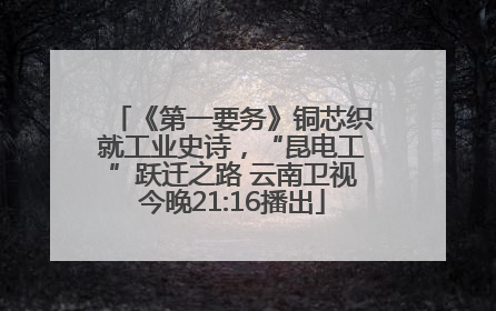 《第一要务》铜芯织就工业史诗，“昆电工”跃迁之路 云南卫视今晚21:16播出