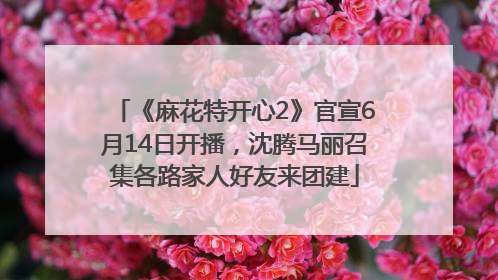 《麻花特开心2》官宣6月14日开播，沈腾马丽召集各路家人好友来团建