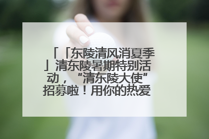 「东陵清风消夏季」清东陵暑期特别活动，“清东陵大使”招募啦！用你的热爱守护世界遗产！
