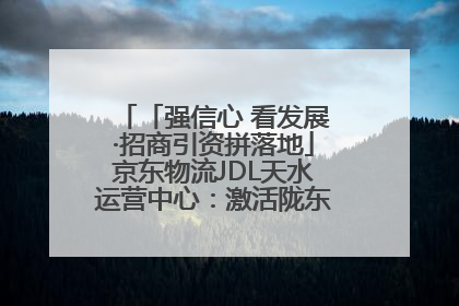 「强信心 看发展·招商引资拼落地」京东物流JDL天水运营中心：激活陇东南区域经济新引擎