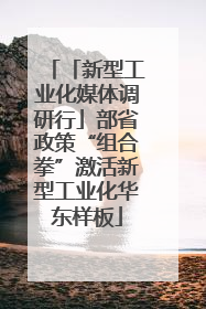 「新型工业化媒体调研行」部省政策“组合拳”激活新型工业化华东样板