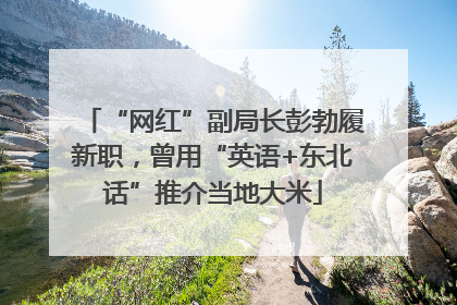 “网红”副局长彭勃履新职，曾用“英语+东北话”推介当地大米