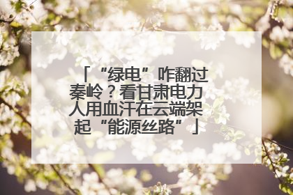 “绿电”咋翻过秦岭？看甘肃电力人用血汗在云端架起“能源丝路”