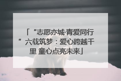 “志愿亦城·青爱同行”六载筑梦：爱心跨越千里 童心点亮未来