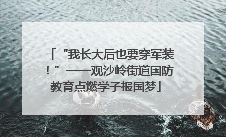 “我长大后也要穿军装！”——观沙岭街道国防教育点燃学子报国梦