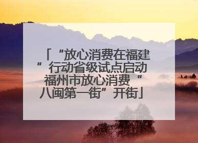 “放心消费在福建”行动省级试点启动 福州市放心消费“八闽第一街”开街