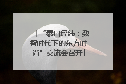 “泰山经纬：数智时代下的东方时尚”交流会召开
