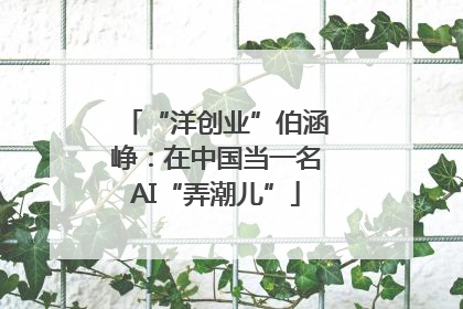 “洋创业”伯涵峥：在中国当一名AI“弄潮儿”