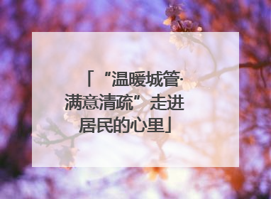 “温暖城管·满意清疏”走进居民的心里