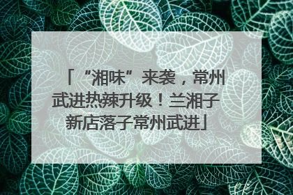 “湘味”来袭，常州武进热辣升级！兰湘子新店落子常州武进