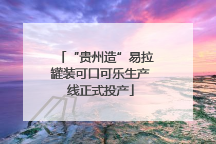 “贵州造”易拉罐装可口可乐生产线正式投产
