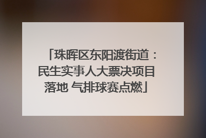 珠晖区东阳渡街道：民生实事人大票决项目落地 气排球赛点燃