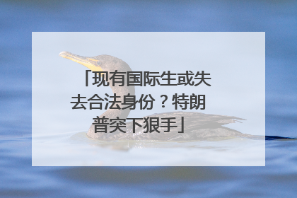 现有国际生或失去合法身份？特朗普突下狠手