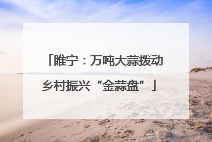 睢宁：万吨大蒜拨动乡村振兴“金蒜盘”