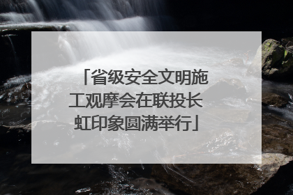 省级安全文明施工观摩会在联投长虹印象圆满举行