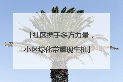 社区携手多方力量，小区绿化带重现生机