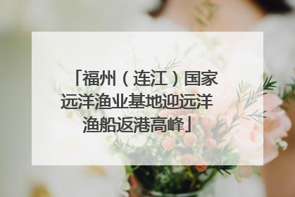 福州（连江）国家远洋渔业基地迎远洋渔船返港高峰