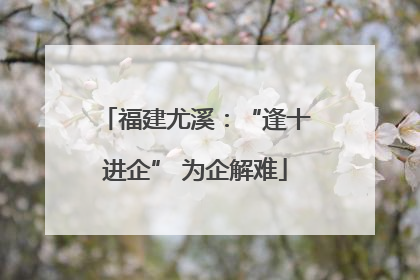 福建尤溪：“逢十进企” 为企解难