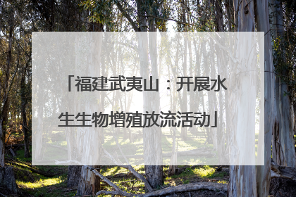 福建武夷山：开展水生生物增殖放流活动