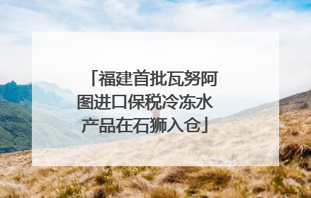 福建首批瓦努阿图进口保税冷冻水产品在石狮入仓