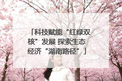 科技赋能“红绿双核”发展 探索生态经济“湖南路径”