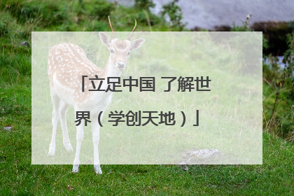 立足中国 了解世界（学创天地）
