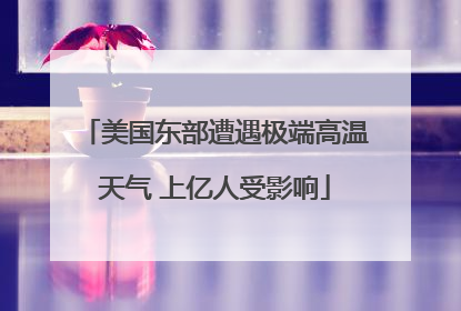 美国东部遭遇极端高温天气 上亿人受影响