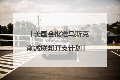 美国会批准马斯克削减联邦开支计划