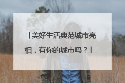 美好生活典范城市亮相，有你的城市吗？