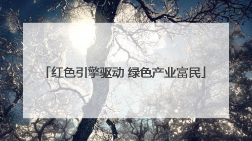红色引擎驱动 绿色产业富民