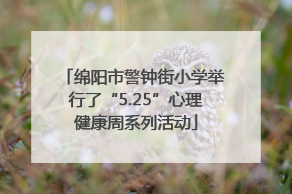 绵阳市警钟街小学举行了“5.25”心理健康周系列活动