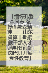 缅怀孔繁森同志 弘扬孔繁森精神——山东省第十批援藏干部人才清明节前到岗巴县开展党性教育
