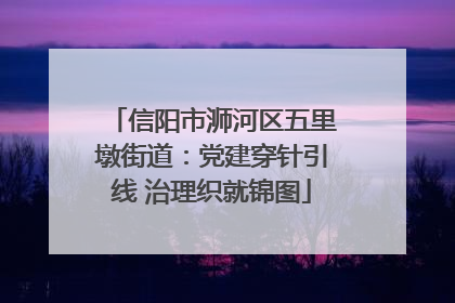 信阳市浉河区五里墩街道：党建穿针引线 治理织就锦图