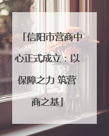 信阳市营商中心正式成立：以保障之力 筑营商之基