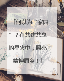 何以为“家园”？在共建共享的星火中，照亮精神原乡！