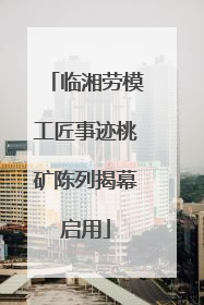临湘劳模工匠事迹桃矿陈列揭幕启用