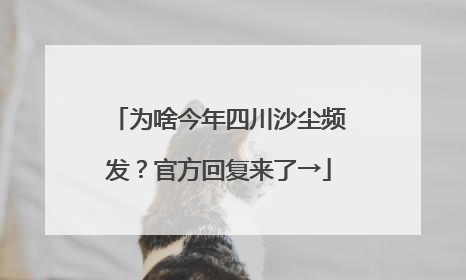 为啥今年四川沙尘频发？官方回复来了→