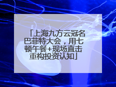 上海九方云冠名巴菲特大会，用七顿午餐+现场直击重构投资认知