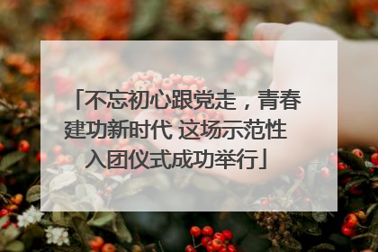 不忘初心跟党走，青春建功新时代 这场示范性入团仪式成功举行