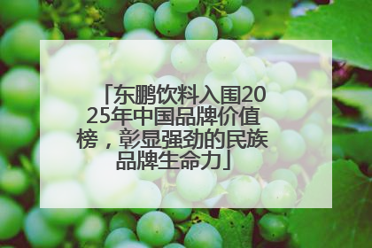 东鹏饮料入围2025年中国品牌价值榜，彰显强劲的民族品牌生命力