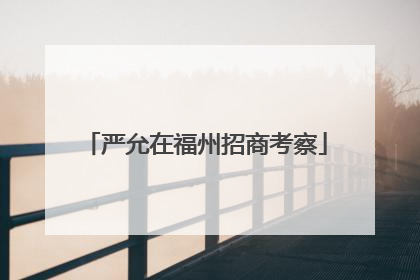 严允在福州招商考察