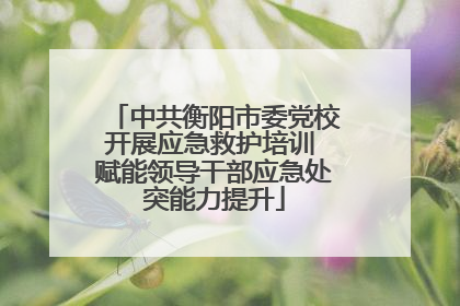 中共衡阳市委党校开展应急救护培训 赋能领导干部应急处突能力提升