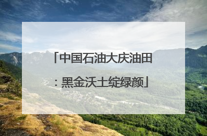 中国石油大庆油田：黑金沃土绽绿颜