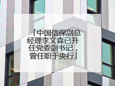 中国信保副总经理李文森已升任党委副书记，曾任职于央行