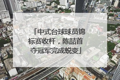 中式台球球员锦标赛收杆，陈喆首夺冠军完成蜕变