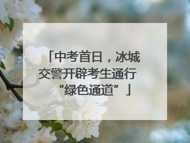 中考首日，冰城交警开辟考生通行“绿色通道”