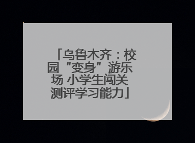 乌鲁木齐：校园“变身”游乐场 小学生闯关测评学习能力