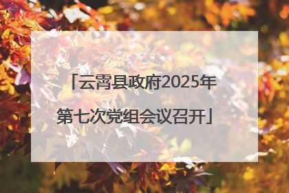 云霄县政府2025年第七次党组会议召开