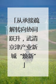 从承接疏解转向协同跃升，武清京津产业新城“焕新”