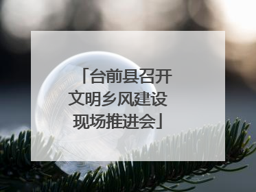 台前县召开文明乡风建设现场推进会